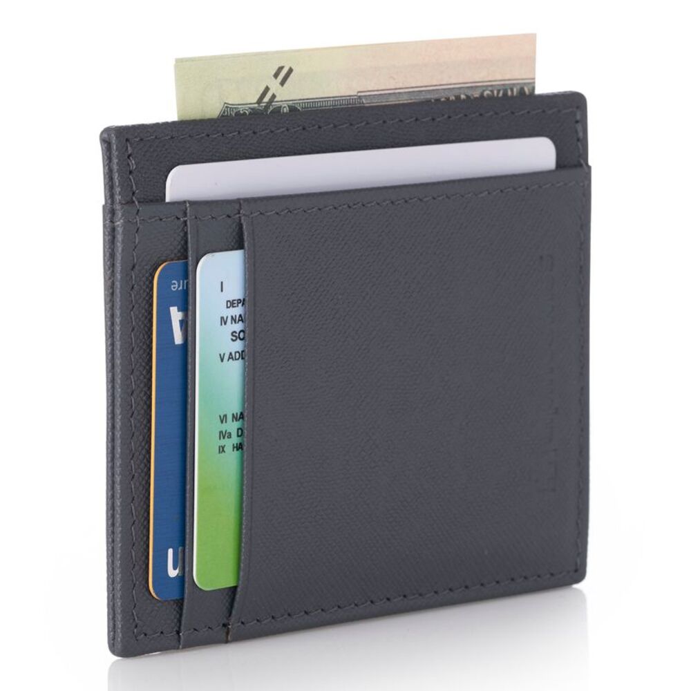 Alpine Swiss RFID Safe Front Pocket Wallet Leather Thin Minimalist ID Card Case